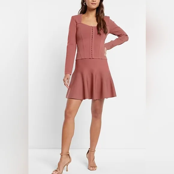 ❤️ NWT! EXPRESS BODY CONTOUR CORSET SWEATER JACKET TOP, SMALL - Picture 4 of 15